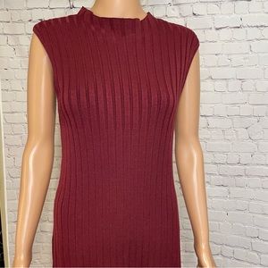 RVCA Sleeveless Very Soft Red Sweater Dress